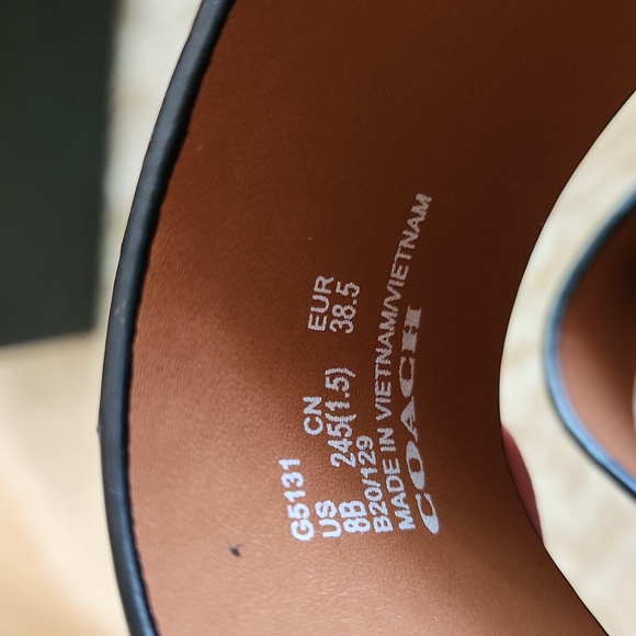 NWT IOB Coach Franca Black Leather Slip-on Espadrilles 🖤💛 - Picture 7 of 16